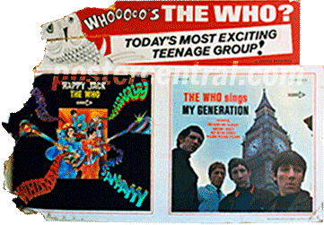 Whoooos the Who,, happy Jack, The Who sings my generation promo display